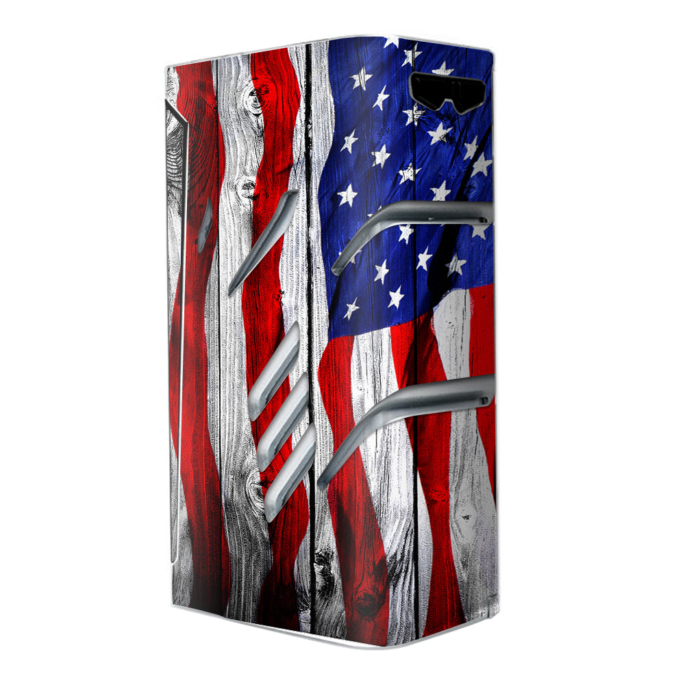  American Flag On Wood Smok T-Priv Skin