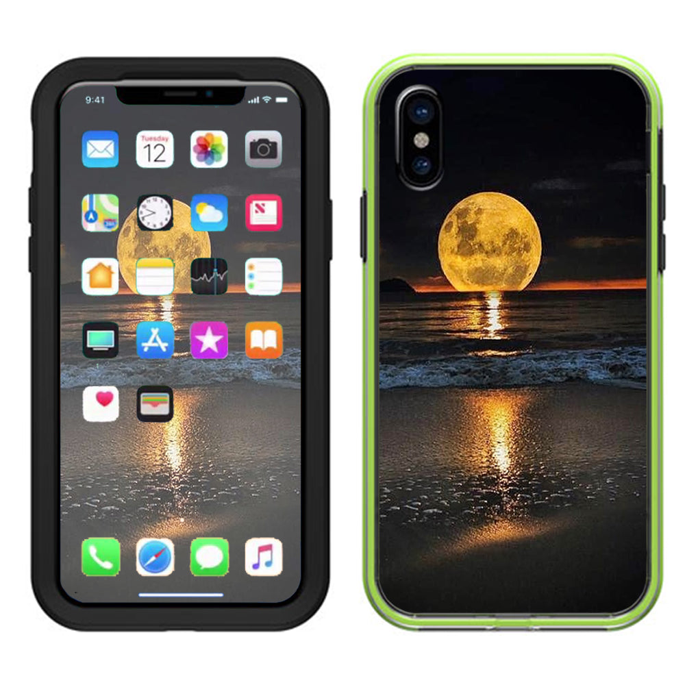  Full Moon And Sea Lifeproof Slam Case iPhone X Skin