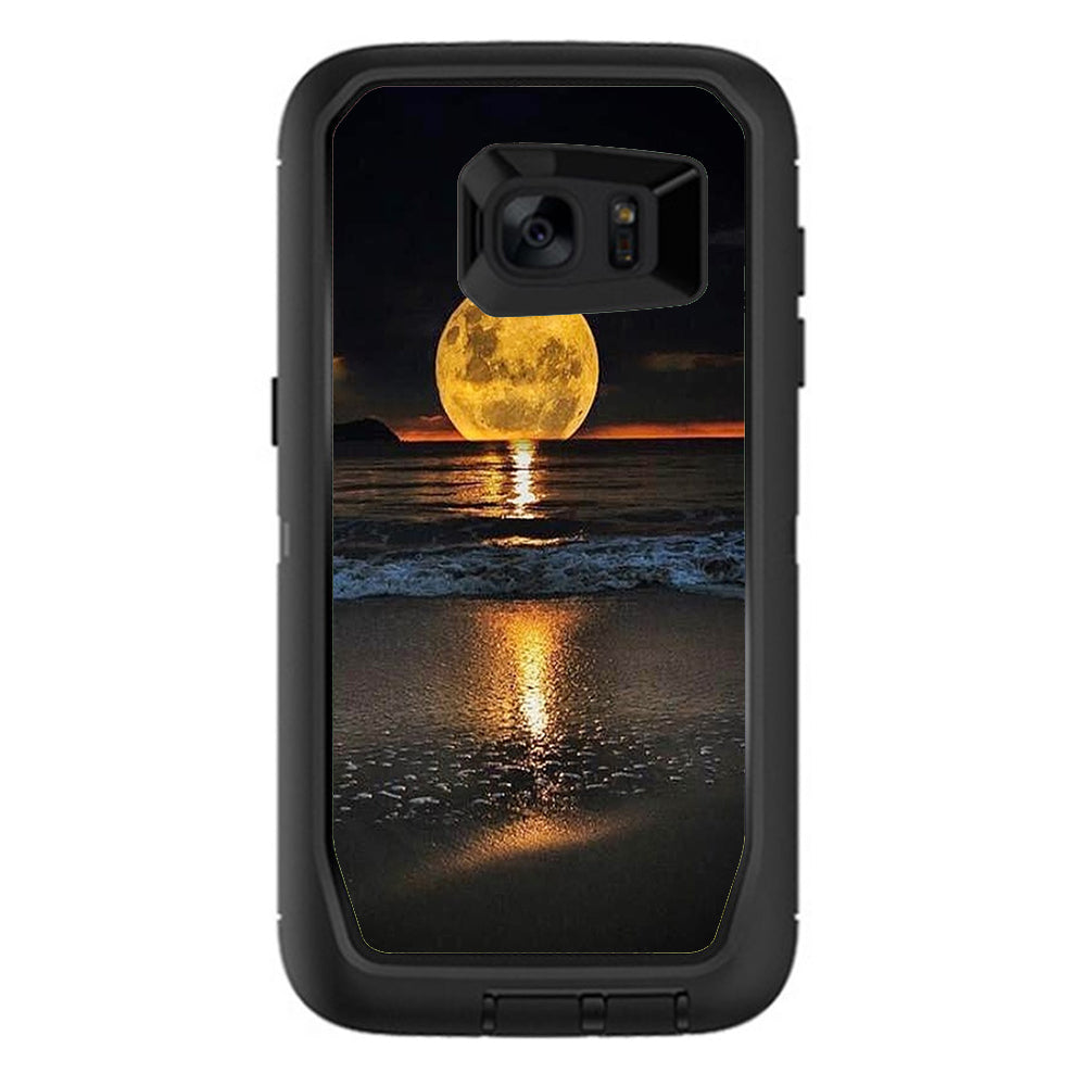  Full Moon And Sea Otterbox Defender Samsung Galaxy S7 Edge Skin