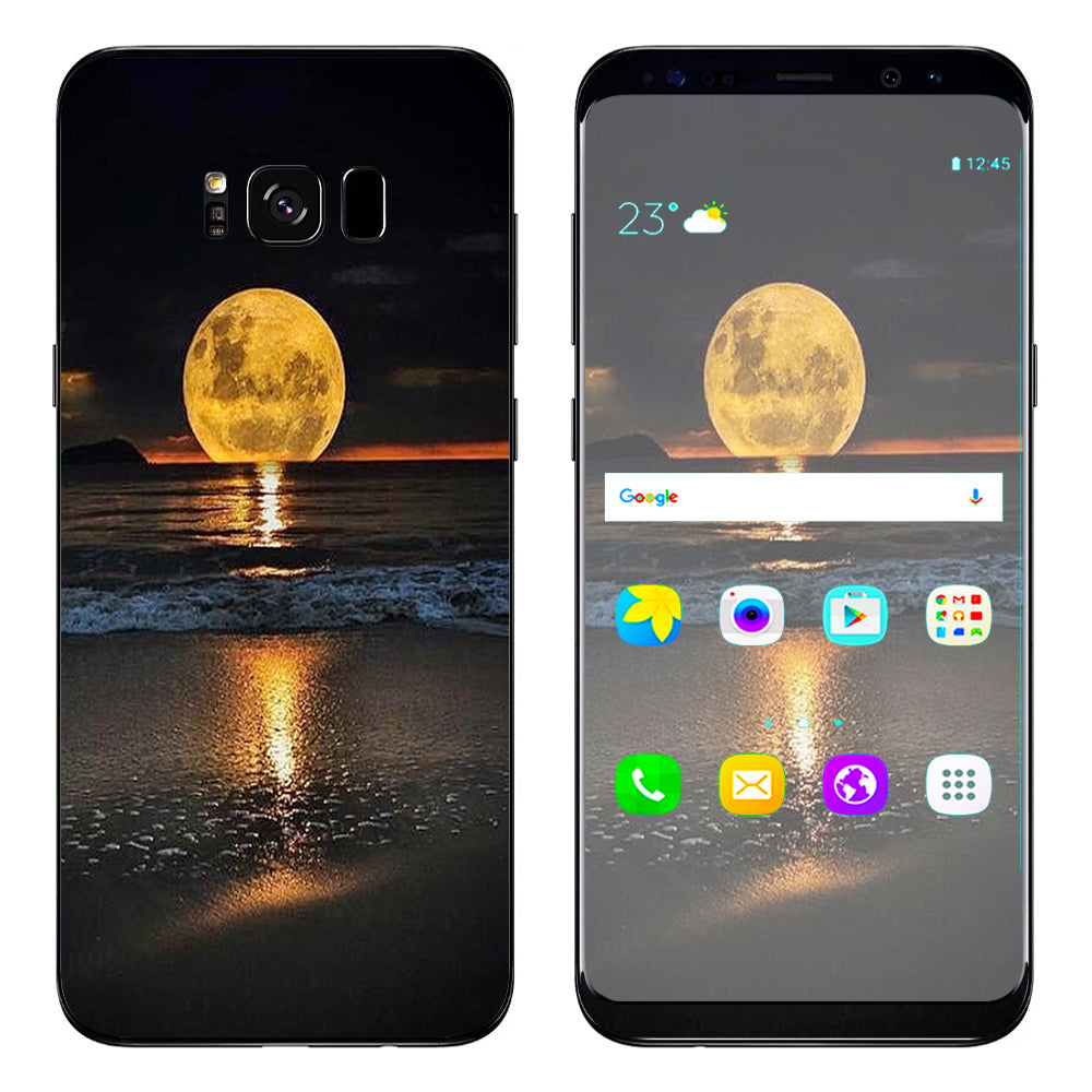  Full Moon And Sea Samsung Galaxy S8 Plus Skin