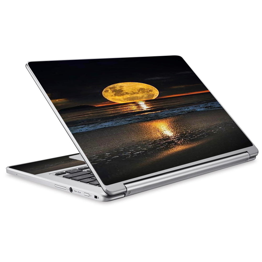  Full Moon And Sea Acer Chromebook R13 Skin