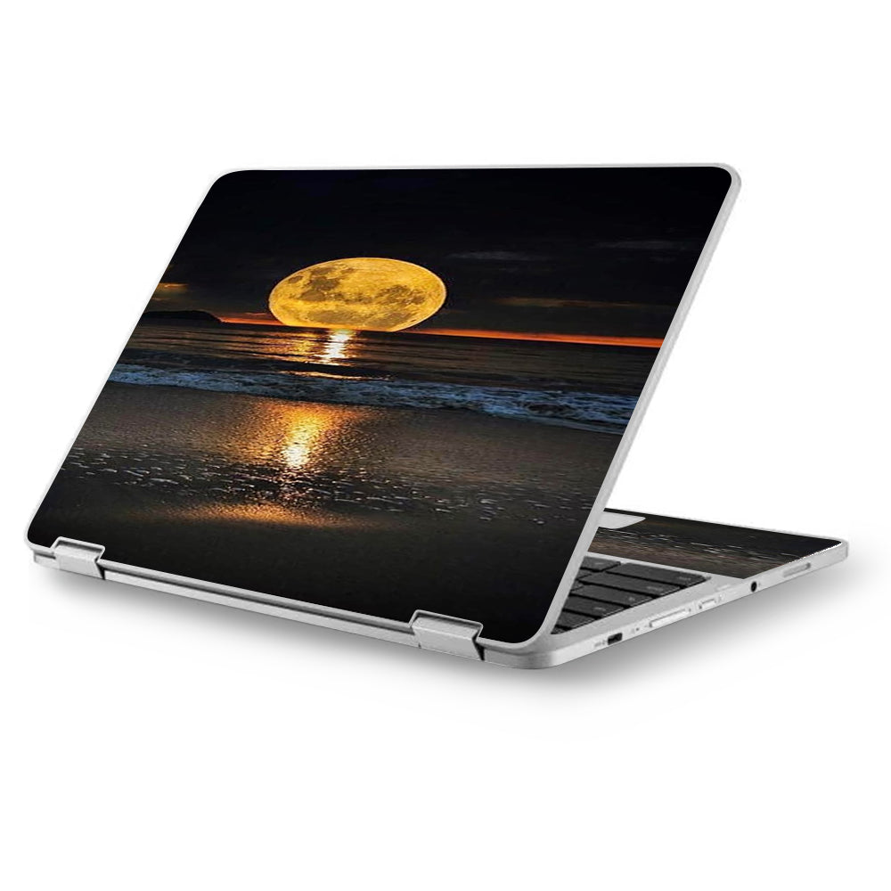  Full Moon And Sea Asus Chromebook Flip 12.5" Skin