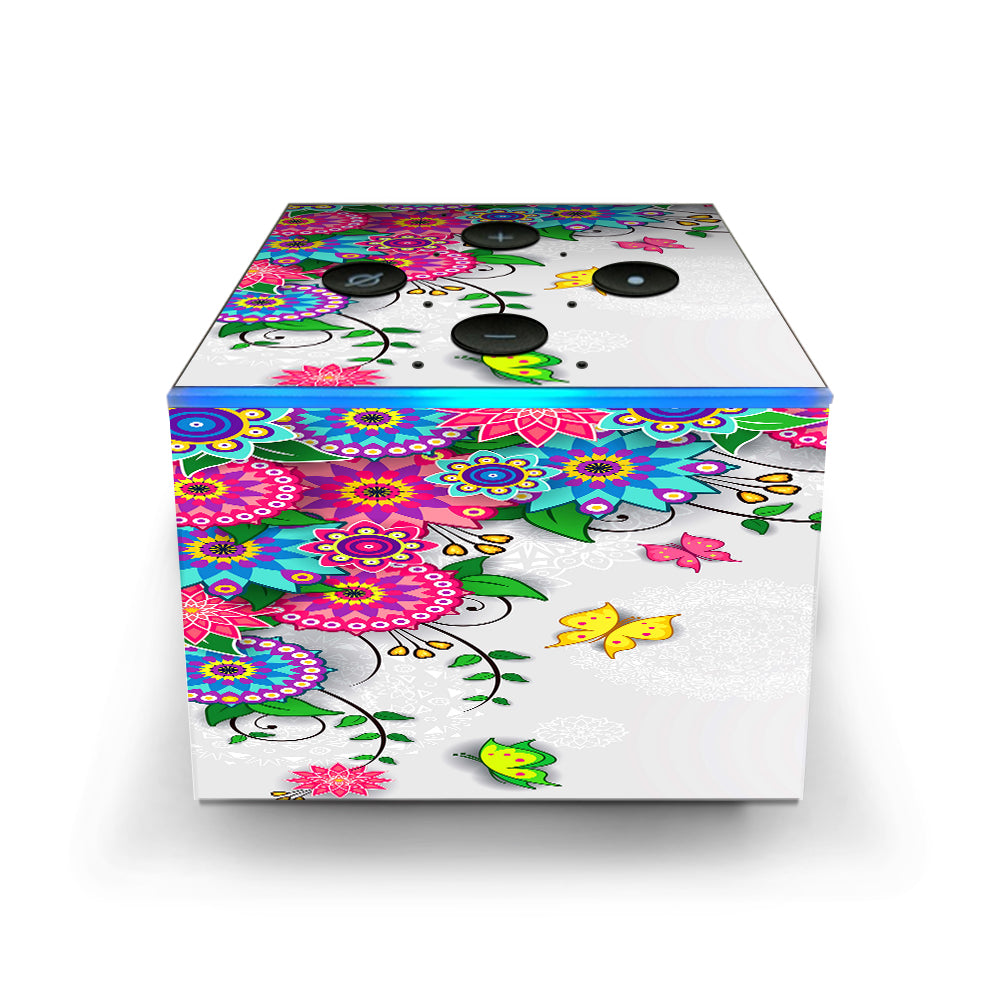  Flowers Colorful Design Amazon Fire TV Cube Skin