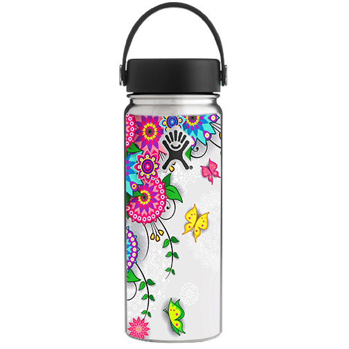  Flowers Colorful Design Hydroflask 18oz Wide Mouth Skin