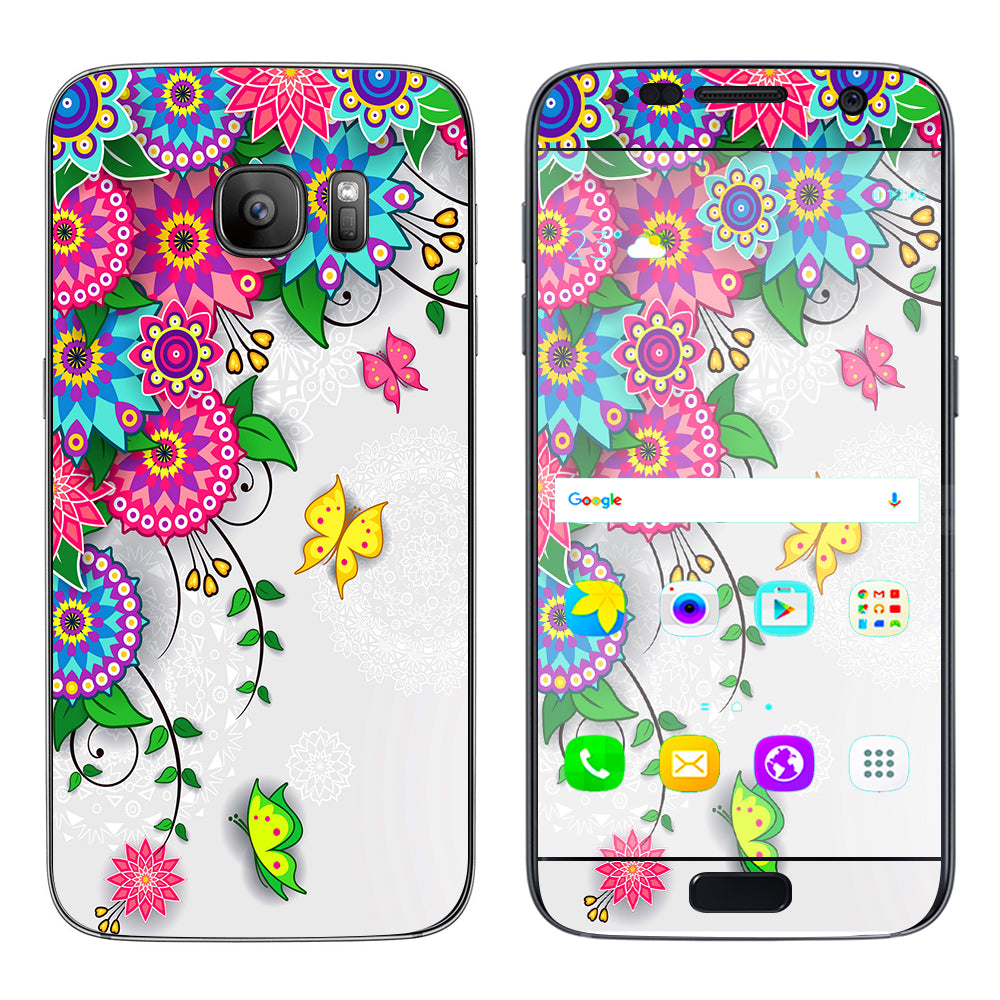  Flowers Colorful Design Samsung Galaxy S7 Skin