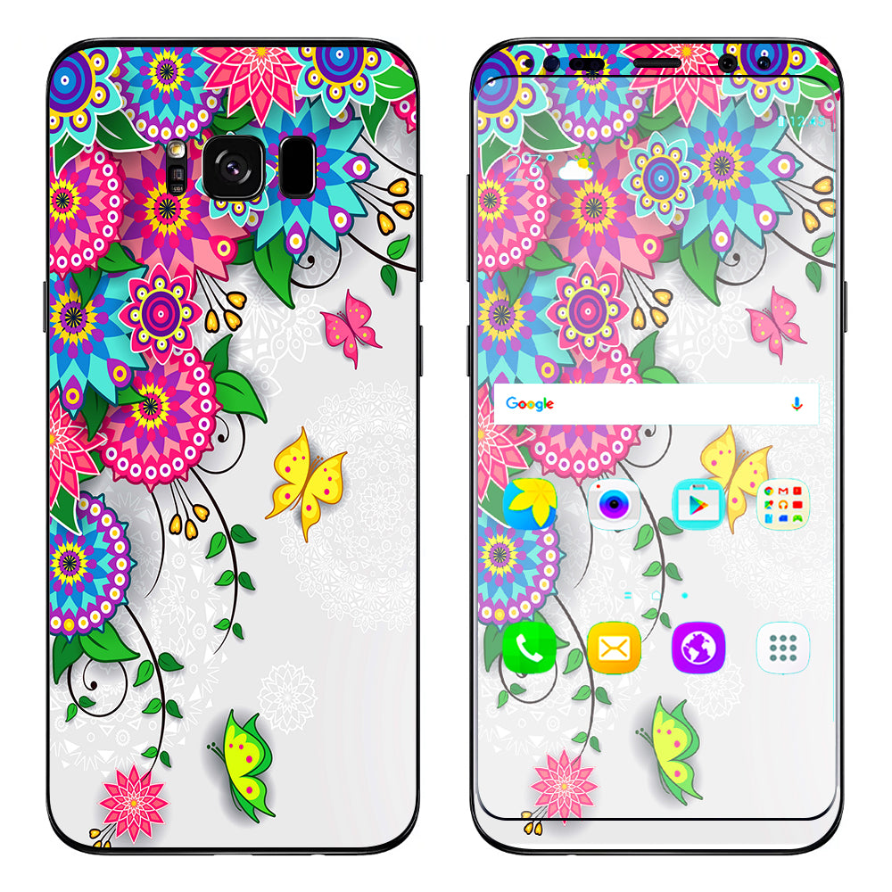  Flowers Colorful Design Samsung Galaxy S8 Skin