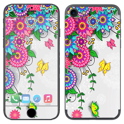  Flowers Colorful Design Apple iPhone 7 or iPhone 8 Skin