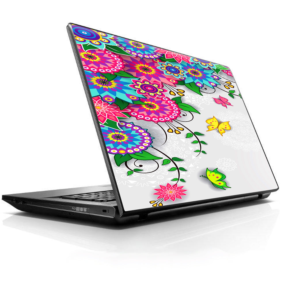  Flowers Colorful Design Universal 13 to 16 inch wide laptop Skin