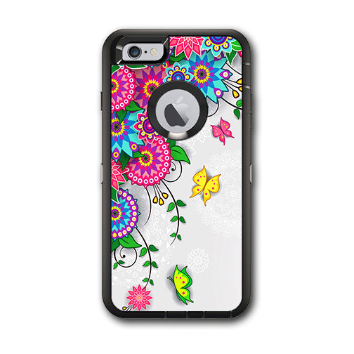  Flowers Colorful Design Otterbox Defender iPhone 6 PLUS Skin