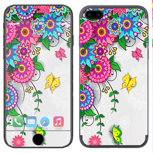  Flowers Colorful Design Apple  iPhone 7+ Plus / iPhone 8+ Plus Skin