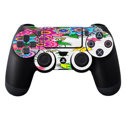  Flowers Colorful Design Sony Playstation PS4 Controller Skin