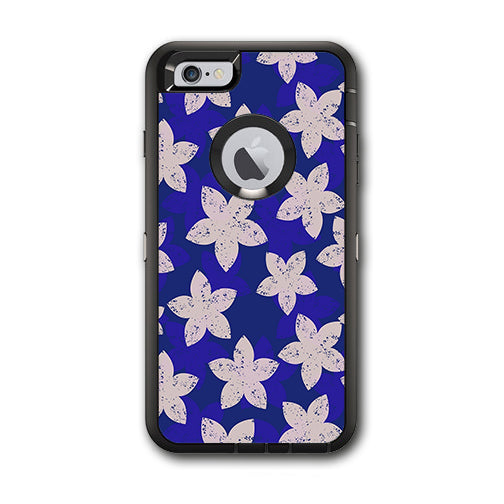  Flowered Blue Otterbox Defender iPhone 6 PLUS Skin