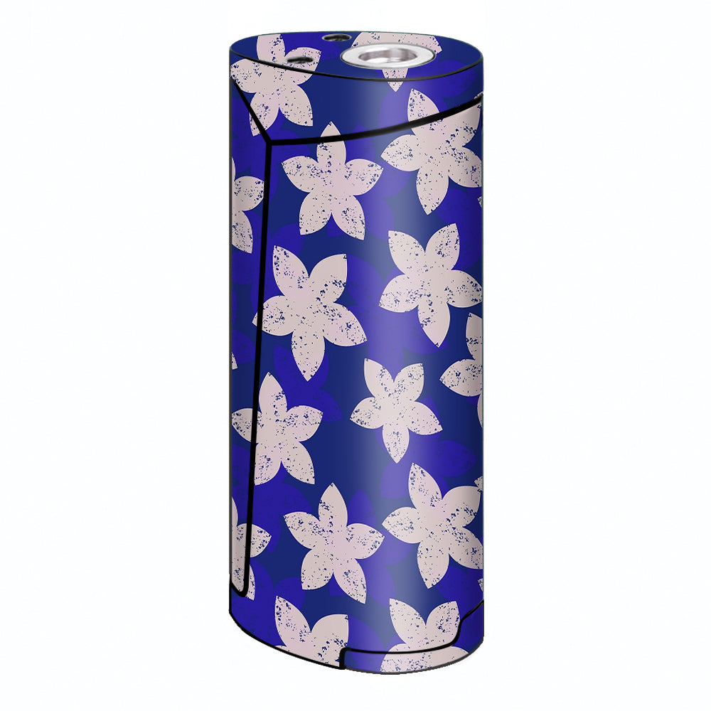  Flowered Blue Smok Priv V8 60w Skin