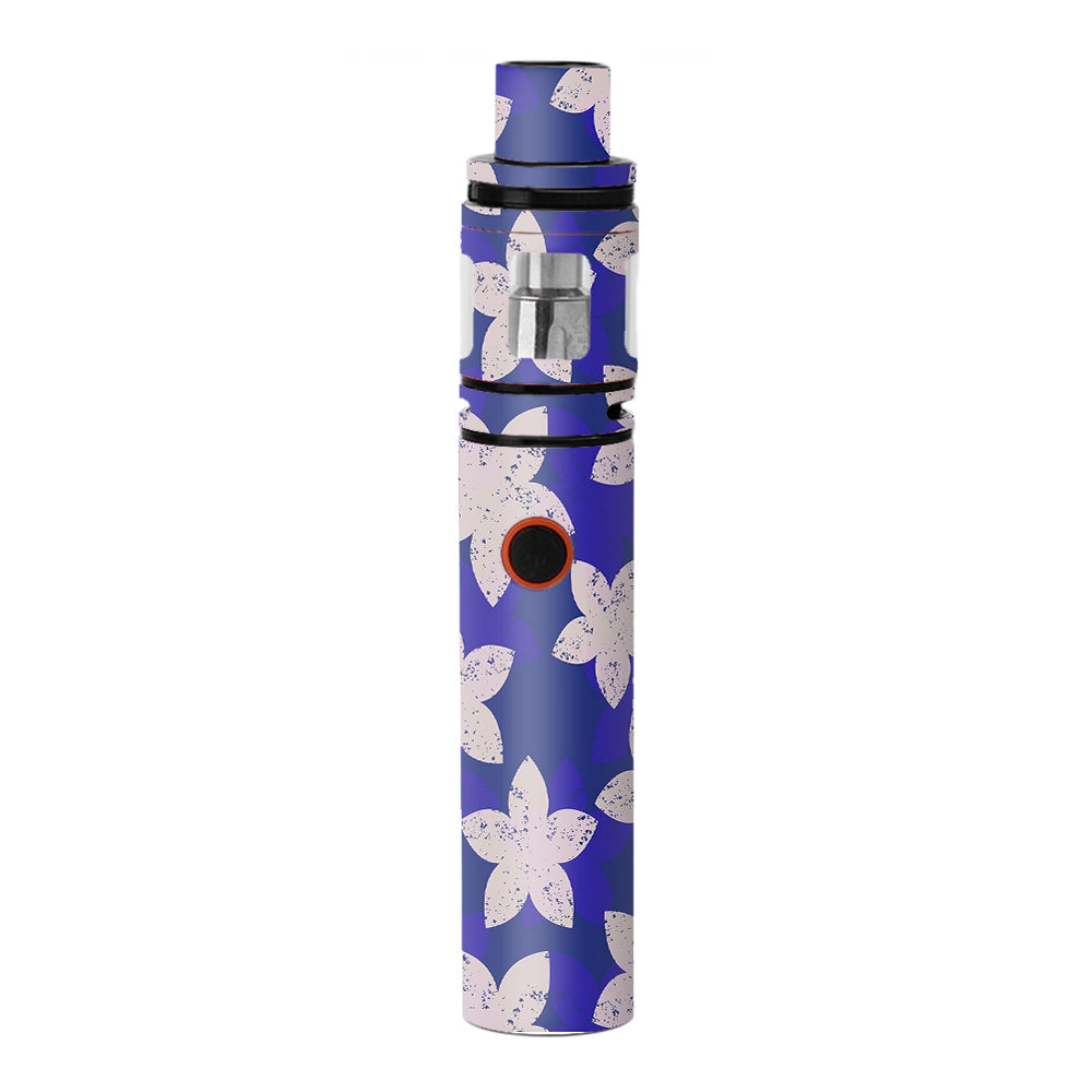  Flowered Blue Smok Stick V8 Skin