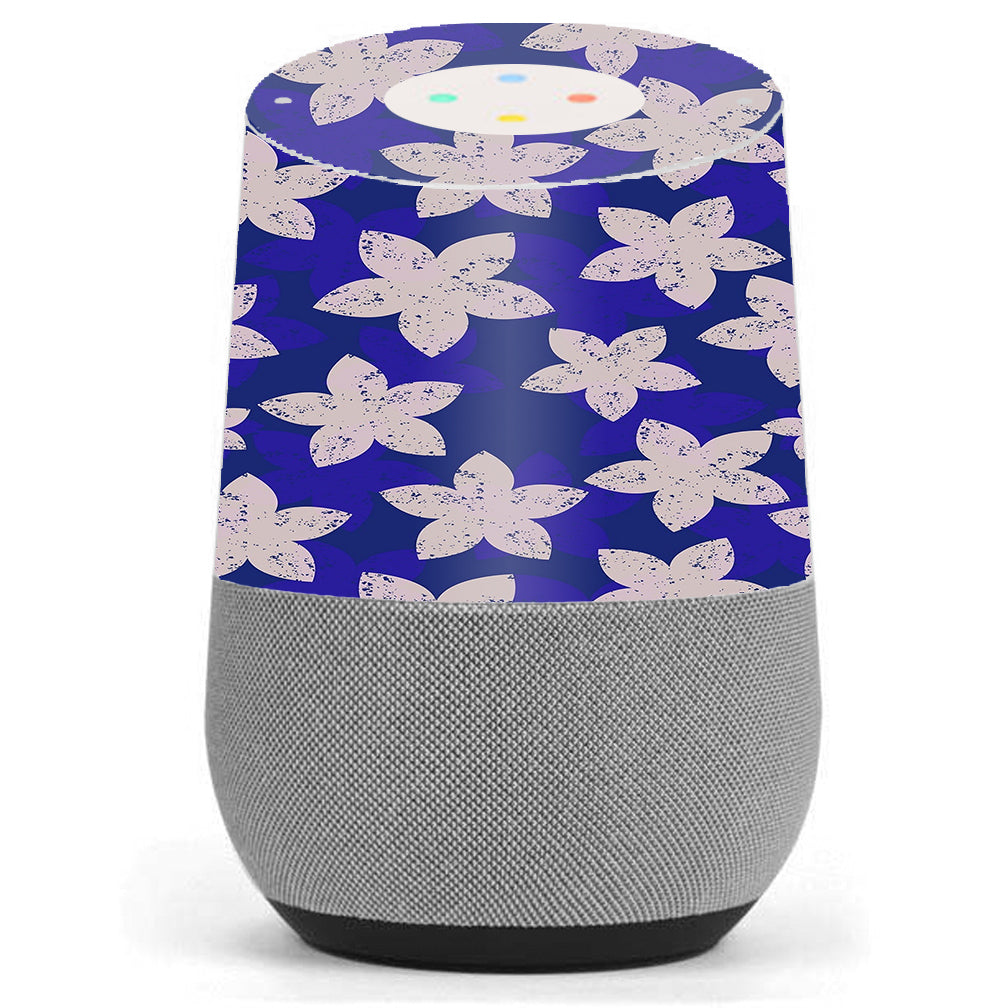  Flowered Blue Google Home Skin