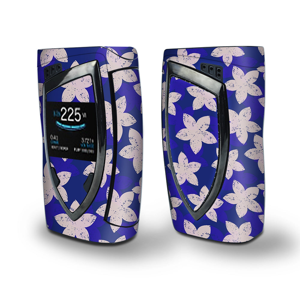 Skin Decal Vinyl Wrap for Smok Devilkin Kit 225w Vape (includes TFV12 Prince Tank Skins) skins cover/ Flowered Blue