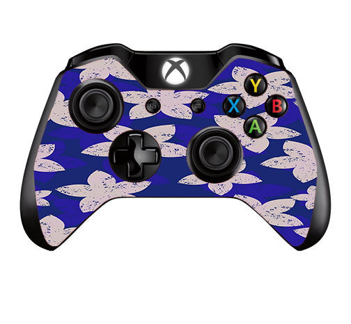  Flowered Blue Microsoft Xbox One Controller Skin