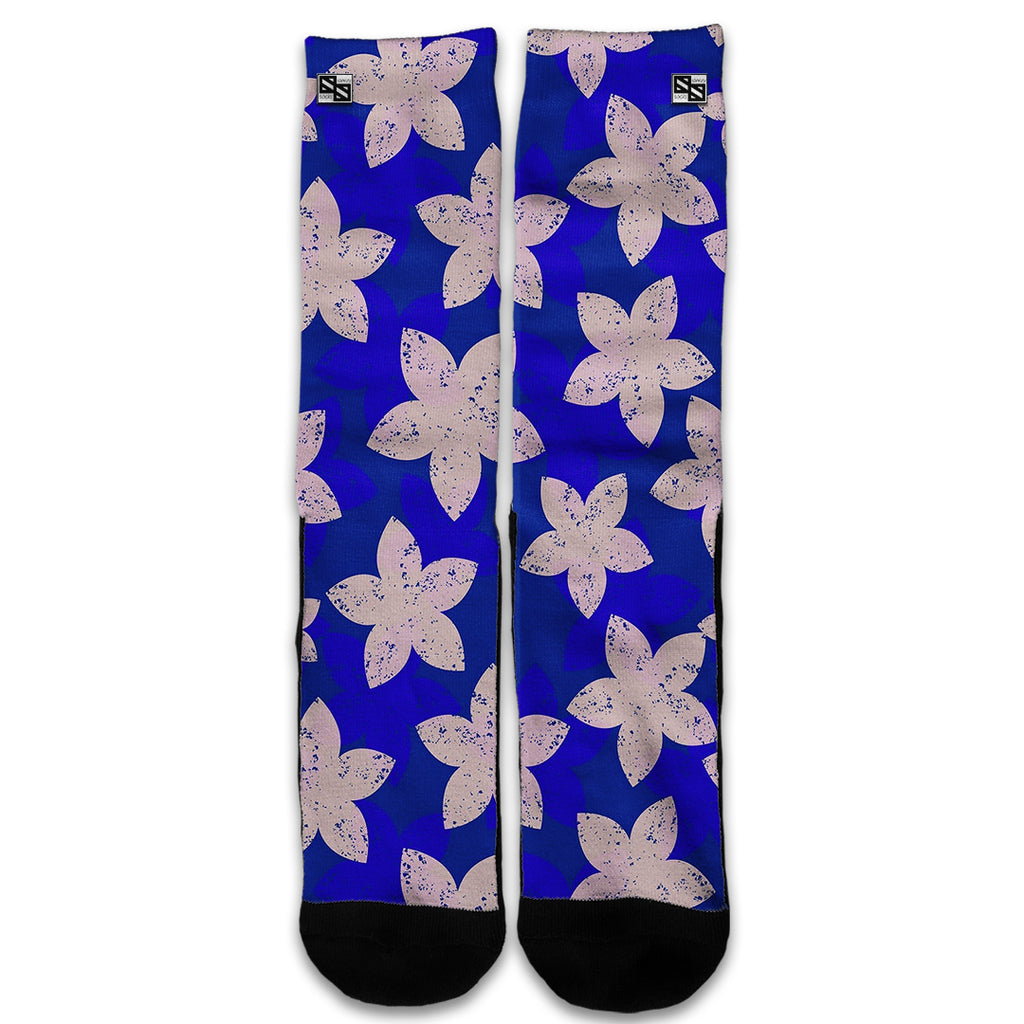  Flowered Blue Universal Socks