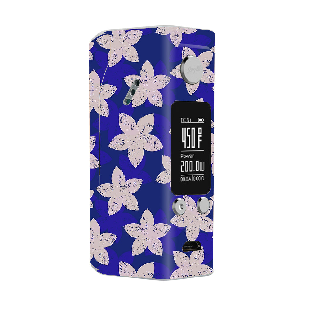  Flowered Blue Wismec Reuleaux RX200S Skin
