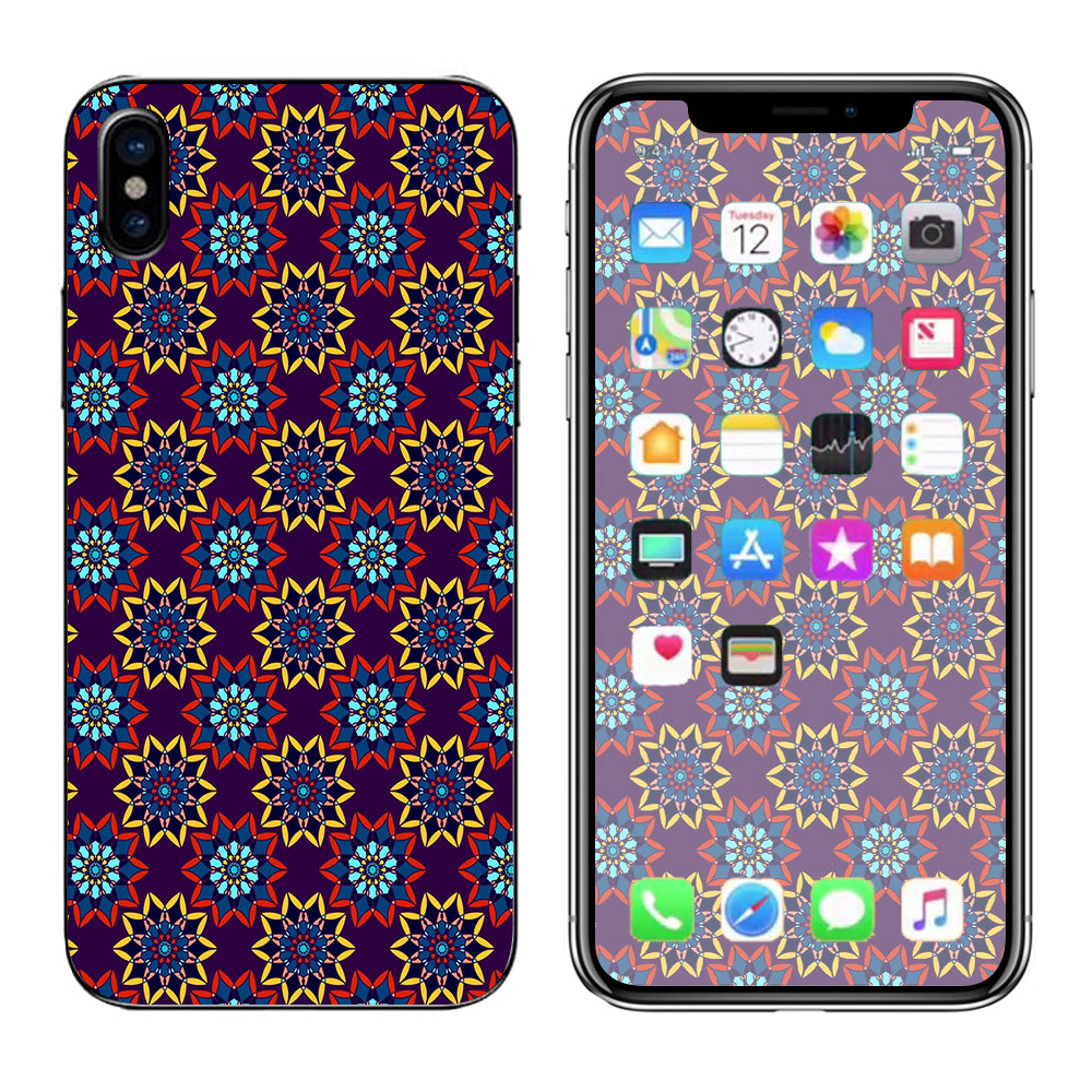  Flower Burst Pattern Apple iPhone X Skin