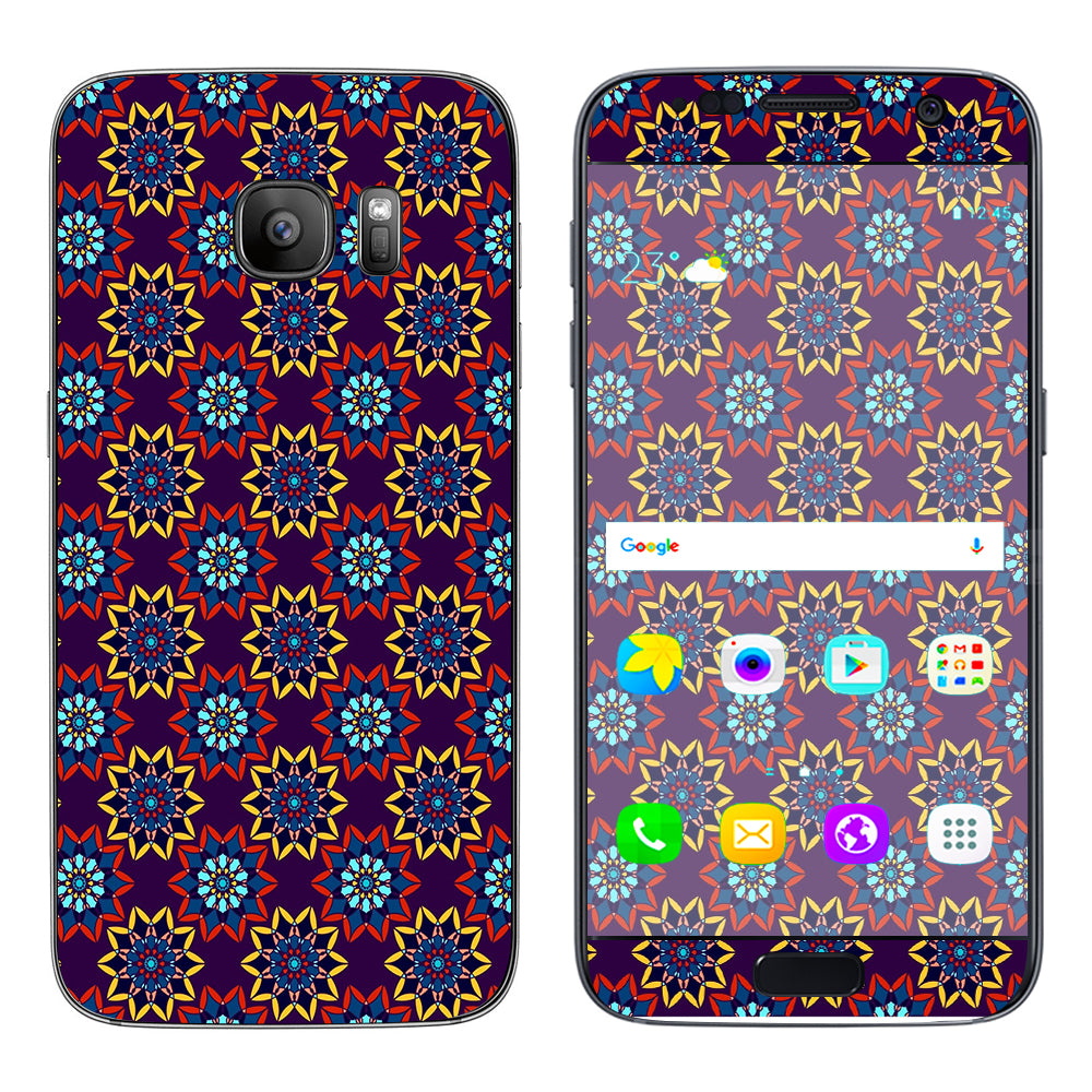  Flower Burst Pattern Samsung Galaxy S7 Skin