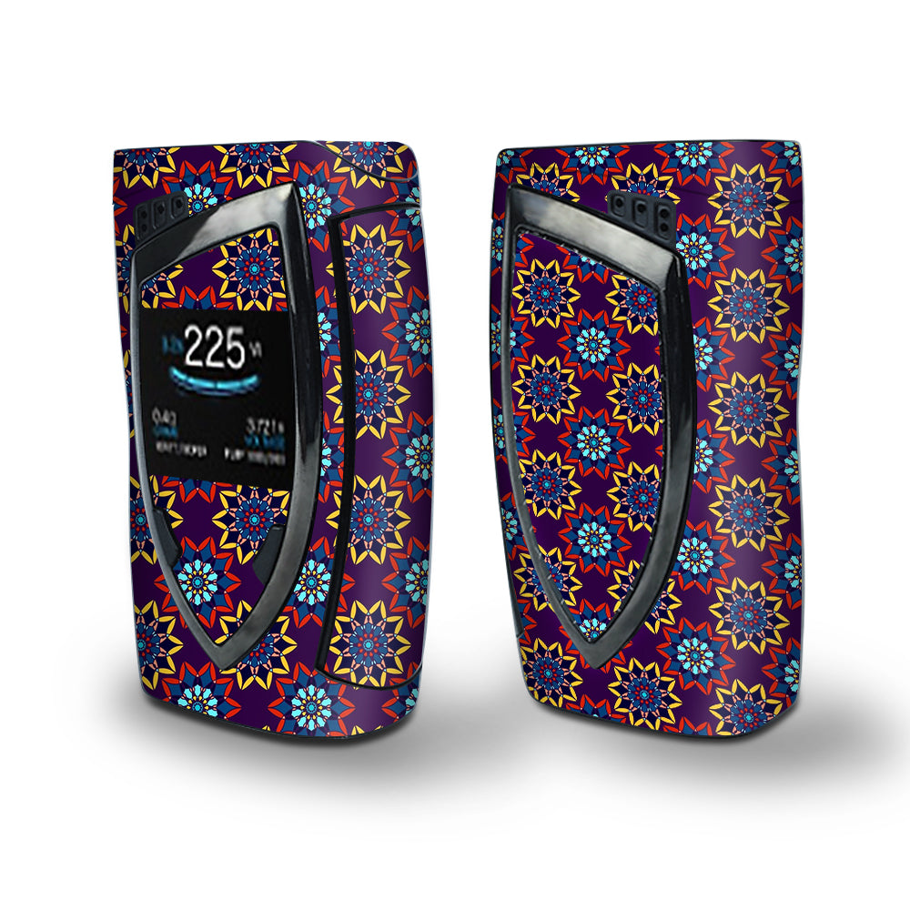 Skin Decal Vinyl Wrap for Smok Devilkin Kit 225w Vape (includes TFV12 Prince Tank Skins) skins cover/ Flower Burst Pattern