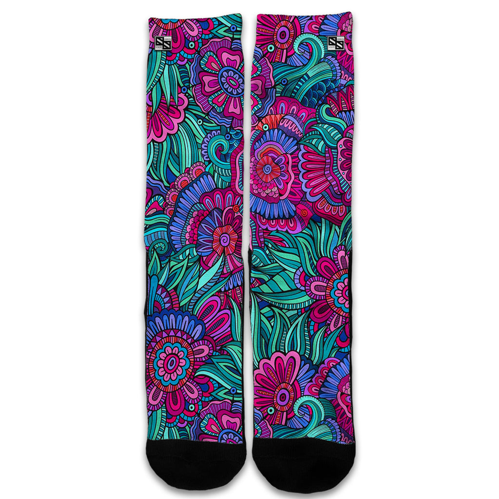  Floral Flowers Retro Universal Socks