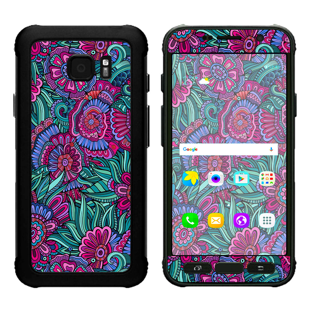 Floral Flowers Retro Samsung Galaxy S7 Active Skin