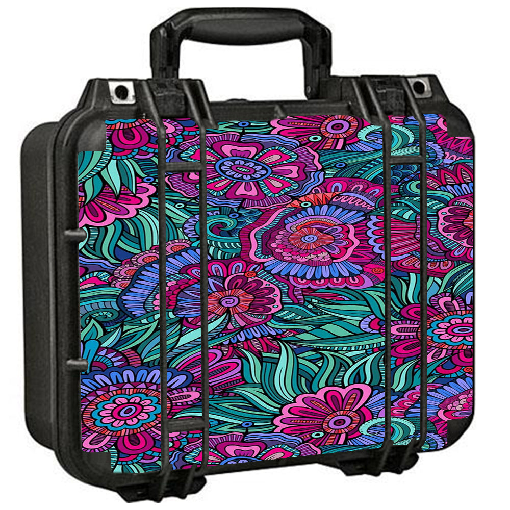  Floral Flowers Retro Pelican Case 1400 Skin