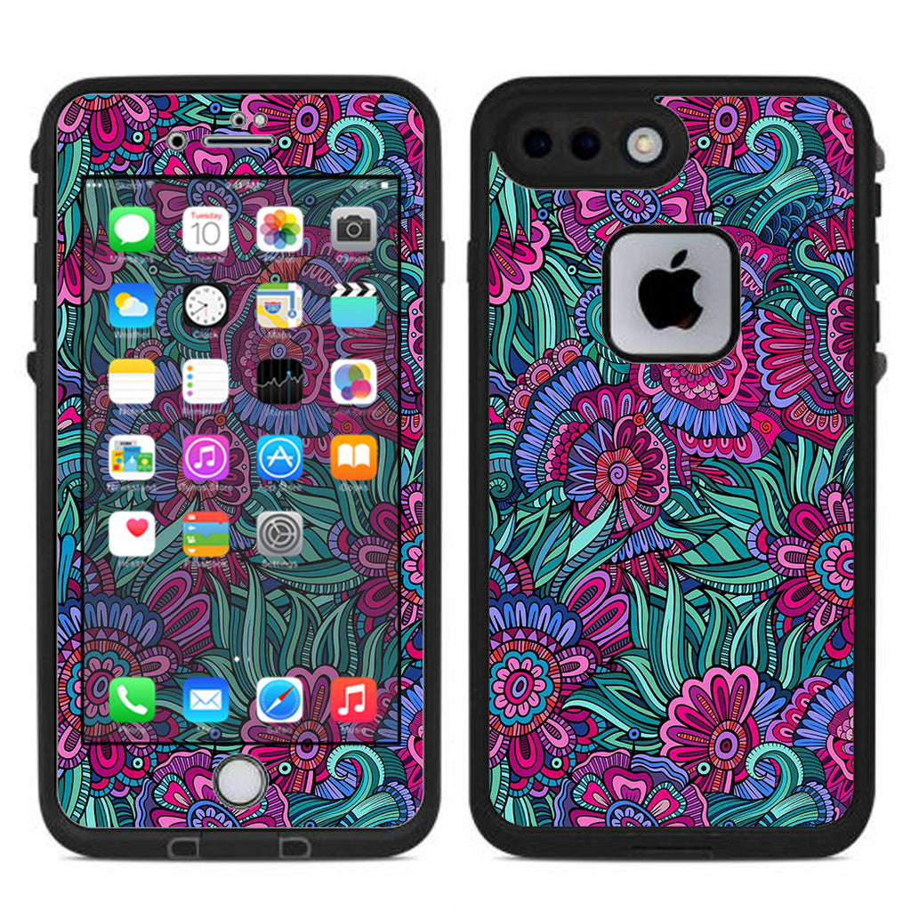  Floral Flowers Retro Lifeproof Fre iPhone 7 Plus or iPhone 8 Plus Skin