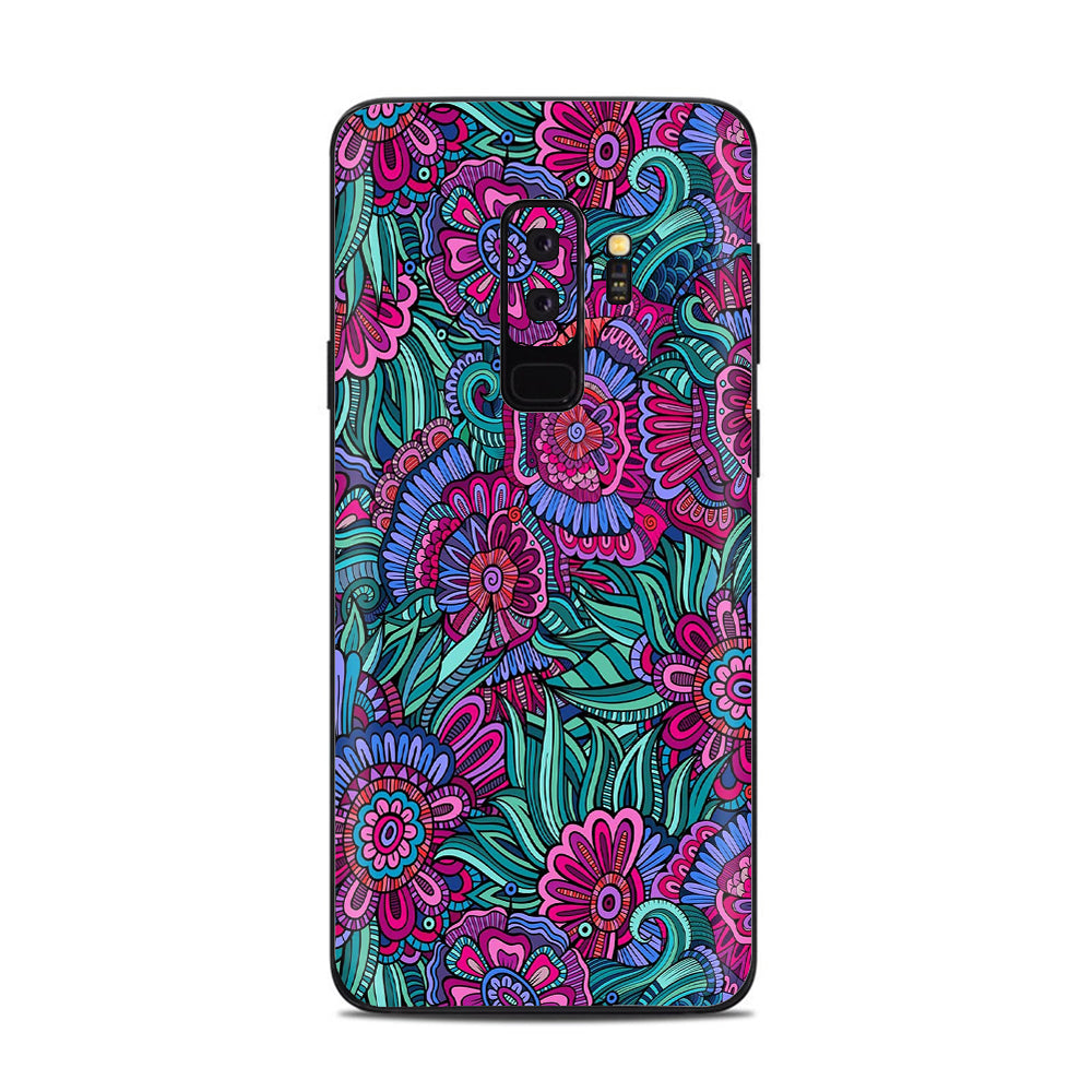  Floral Flowers Retro Samsung Galaxy S9 Plus Skin