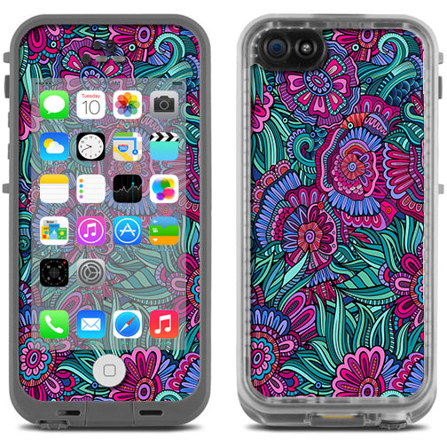  Floral Flowers Retro Lifeproof Fre iPhone 5C Skin