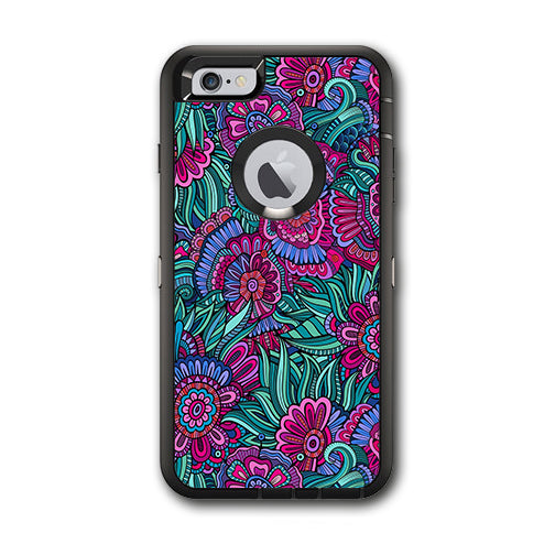  Floral Flowers Retro Otterbox Defender iPhone 6 PLUS Skin