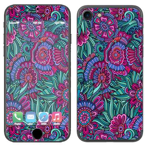  Floral Flowers Retro Apple iPhone 7 or iPhone 8 Skin