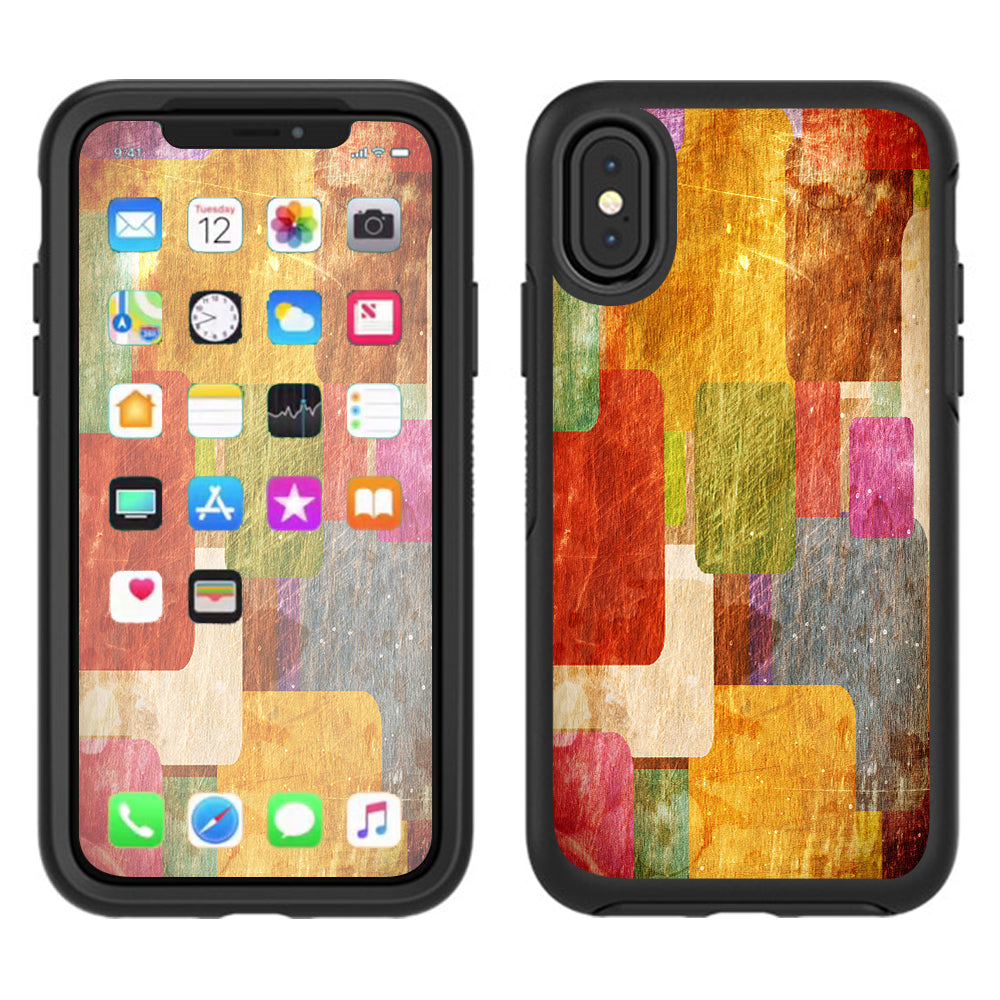  Grunge Pattern Otterbox Defender Apple iPhone X Skin