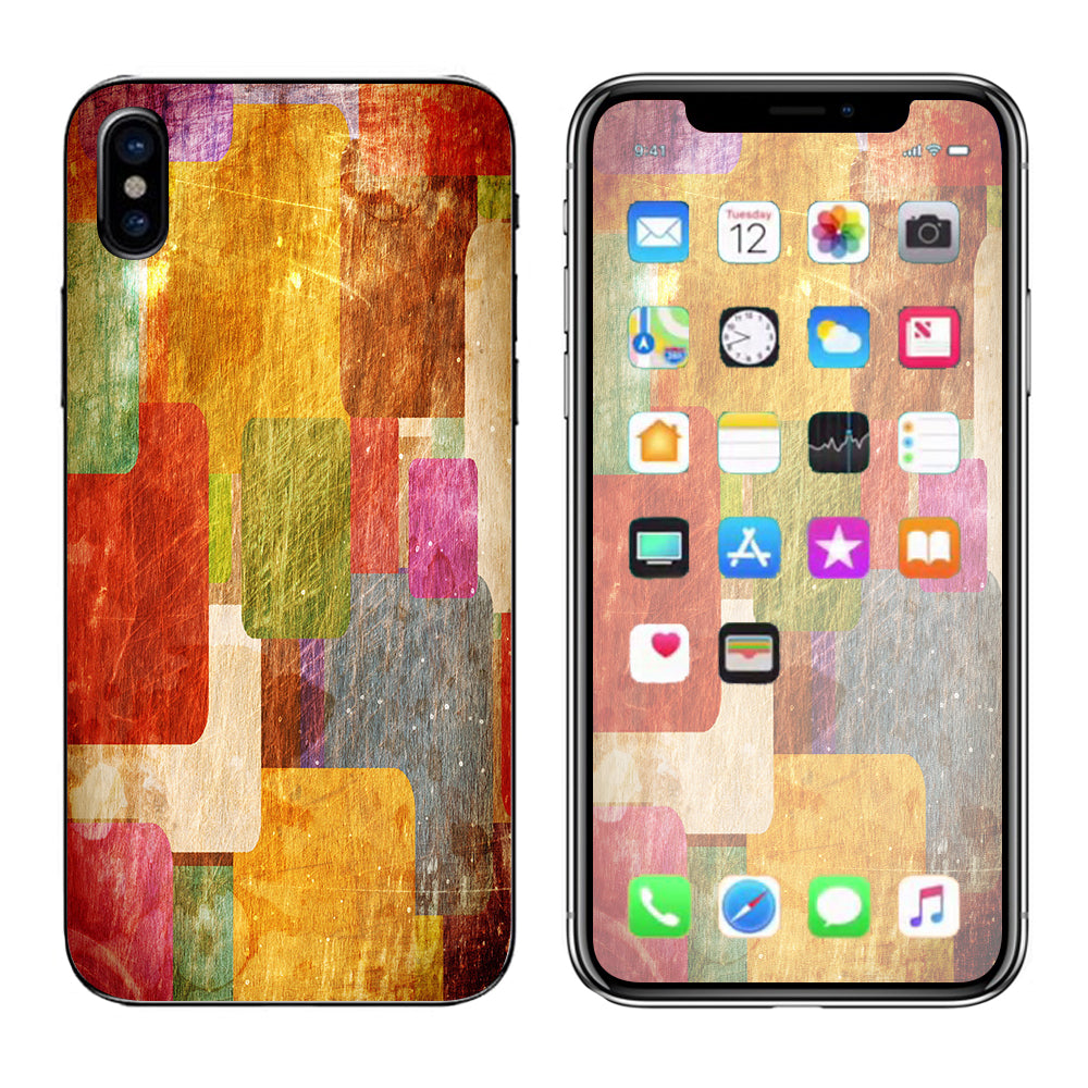  Grunge Pattern Apple iPhone X Skin