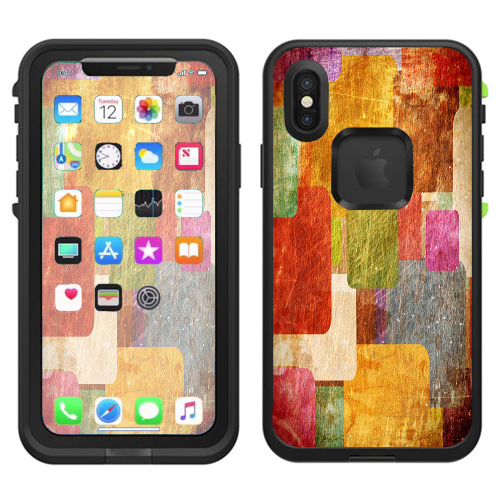  Grunge Pattern Lifeproof Fre Case iPhone X Skin