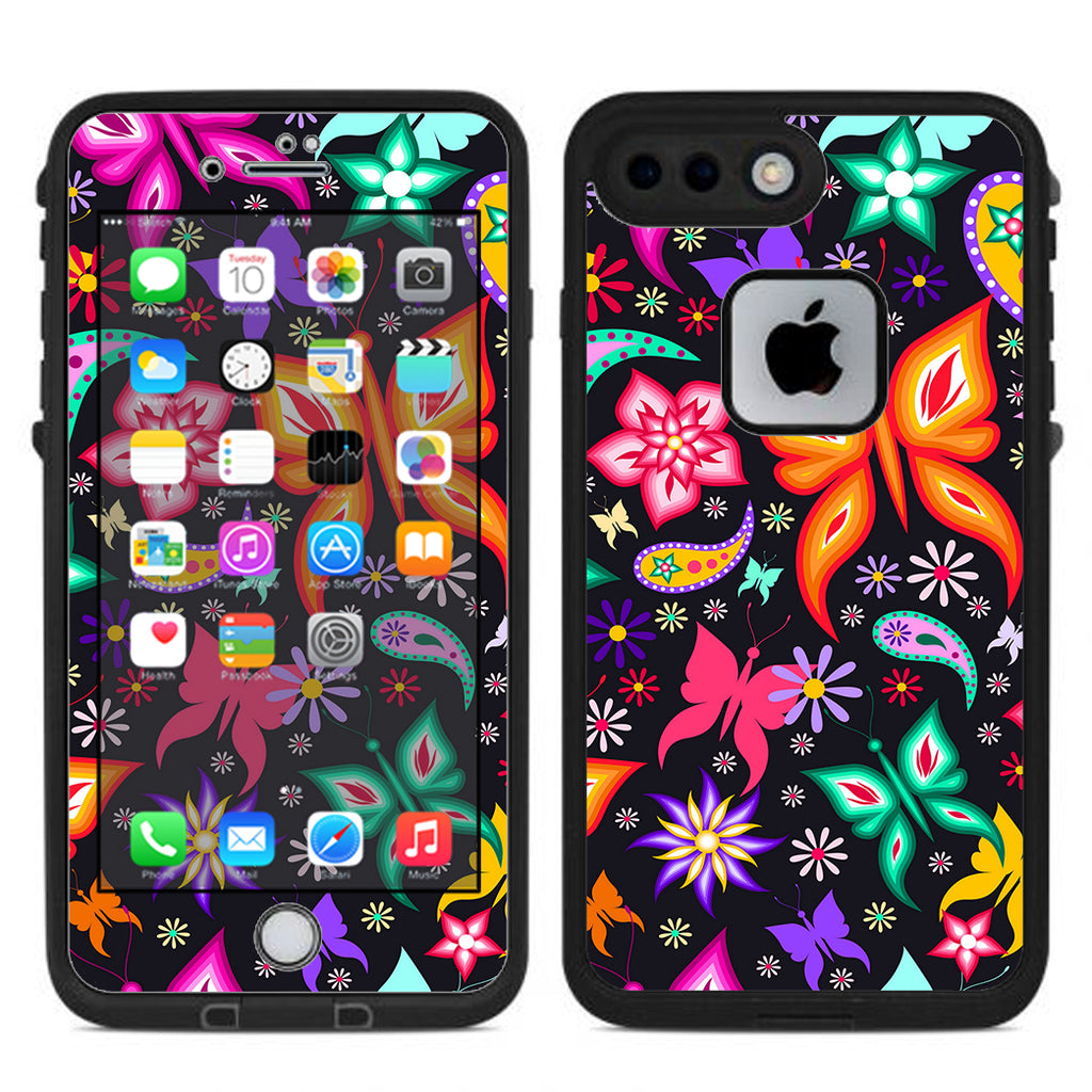  Floral Butterflies Lifeproof Fre iPhone 7 Plus or iPhone 8 Plus Skin