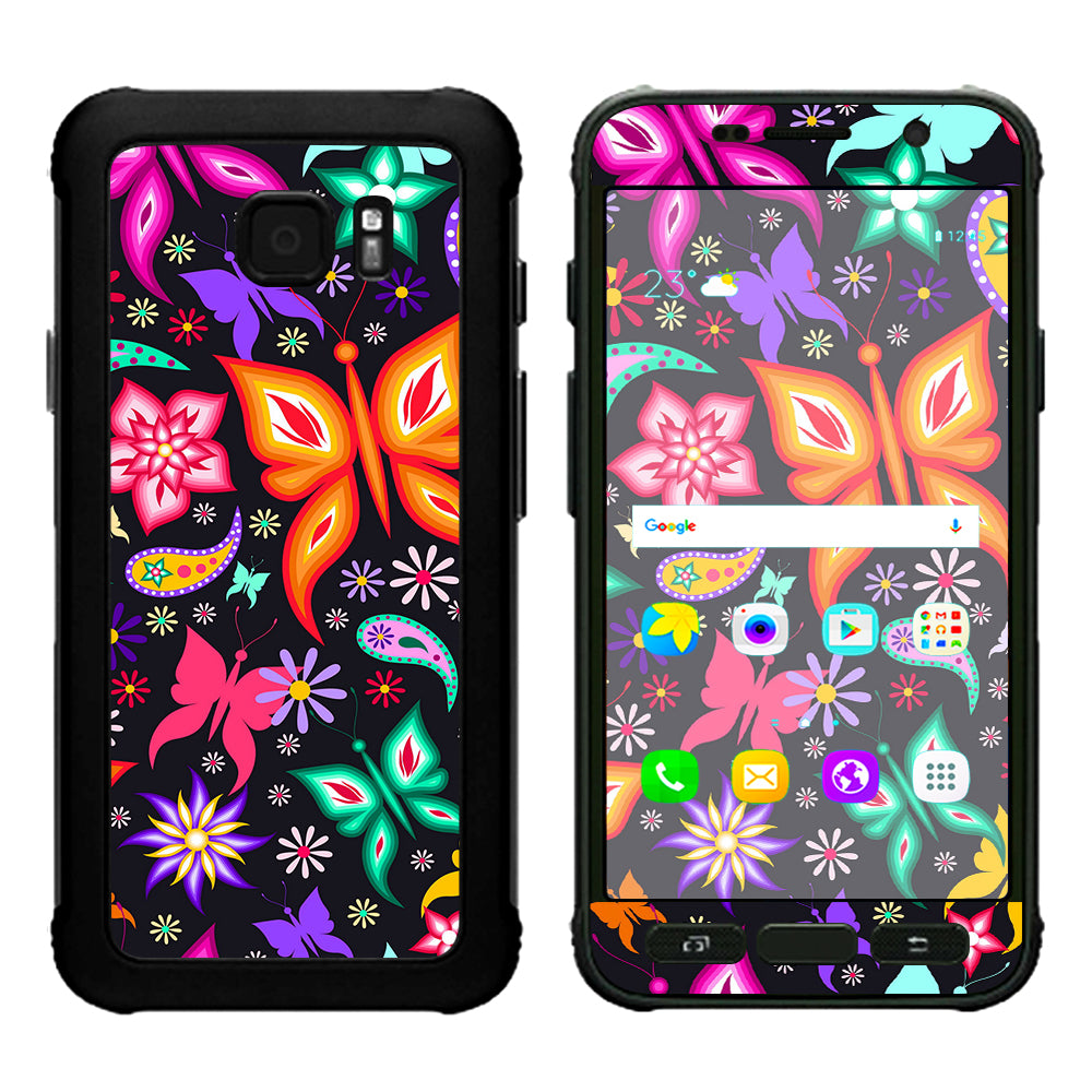  Floral Butterflies  Samsung Galaxy S7 Active Skin