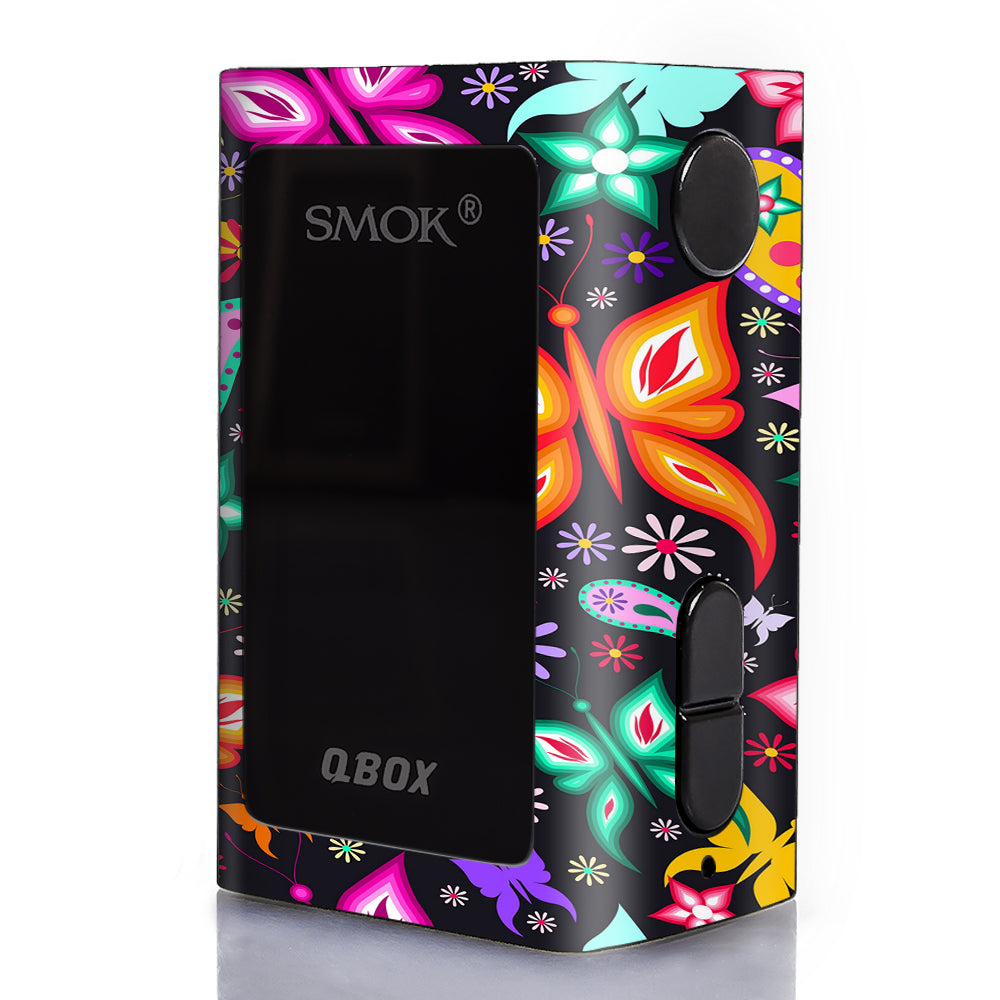  Floral Butterflies Smok Q-Box Skin