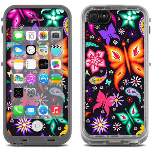  Floral Butterflies Lifeproof Fre iPhone 5C Skin