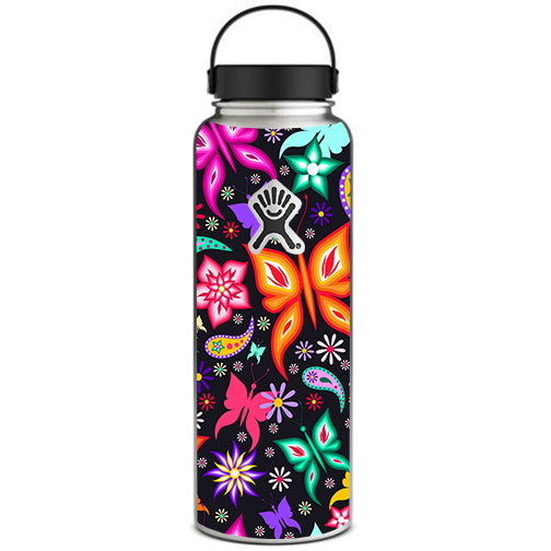  Floral Butterflies Hydroflask 40oz Wide Mouth Skin