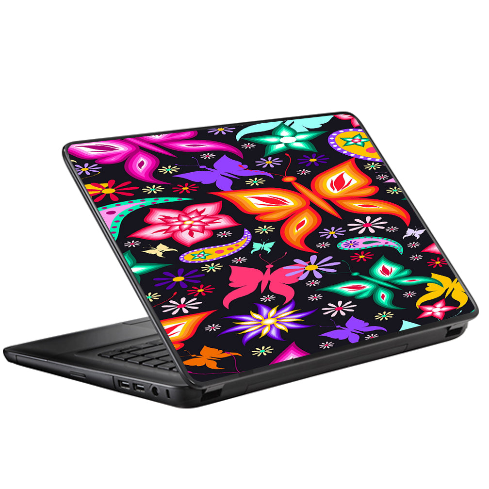  Floral Butterflies Universal 13 to 16 inch wide laptop Skin
