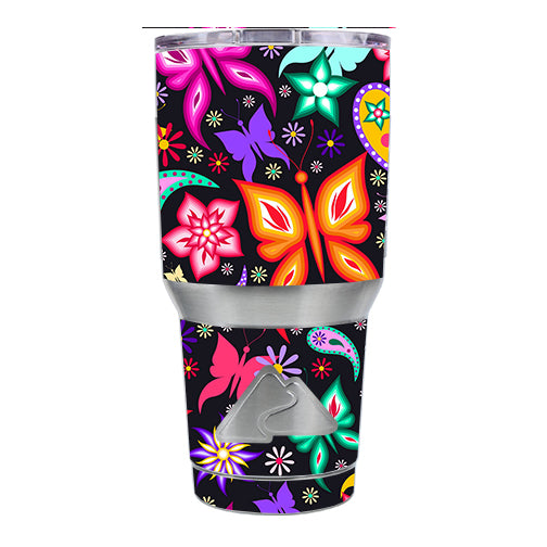  Floral Butterflies Ozark Trail 20oz Tumbler Skin