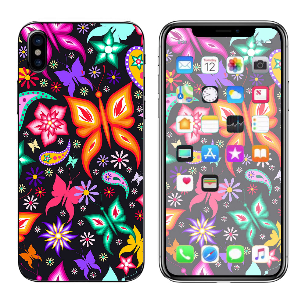  Floral Butterflies  Apple iPhone X Skin