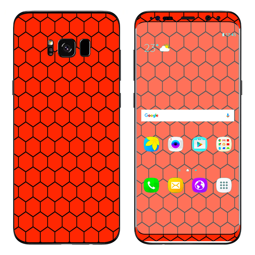  Red Honeycomb Ocatagon  Samsung Galaxy S8 Skin