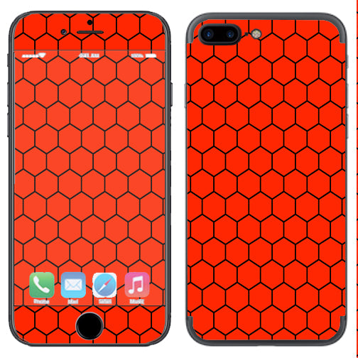  Red Honeycomb Ocatagon Apple  iPhone 7+ Plus / iPhone 8+ Plus Skin