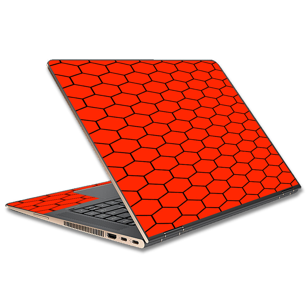  Red Honeycomb Ocatagon  HP Spectre x360 15t Skin