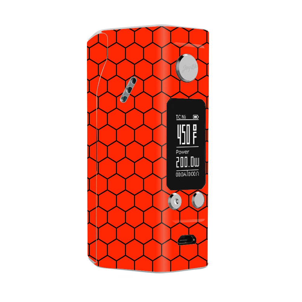  Red Honeycomb Ocatagon Wismec Reuleaux RX200S Skin