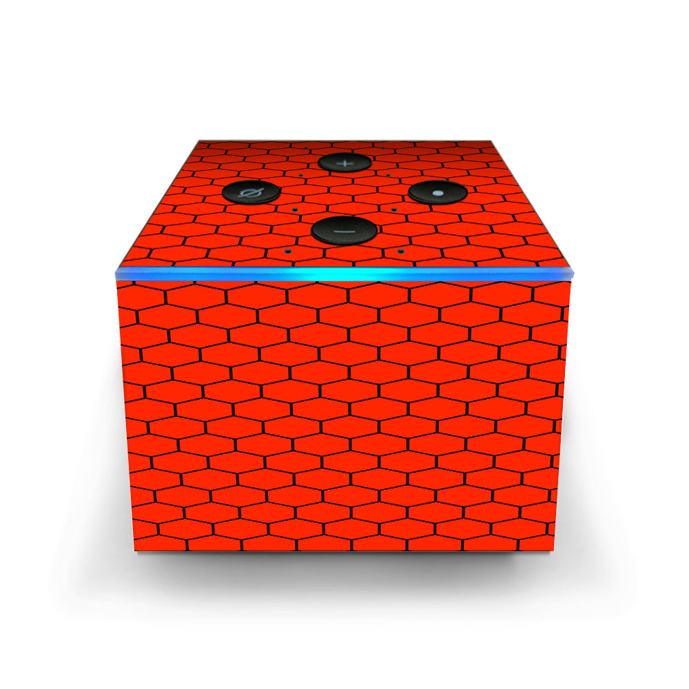  Red Honeycomb Ocatagon  Amazon Fire TV Cube Skin